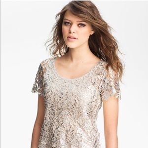 Greylin Metallic Lace Top
